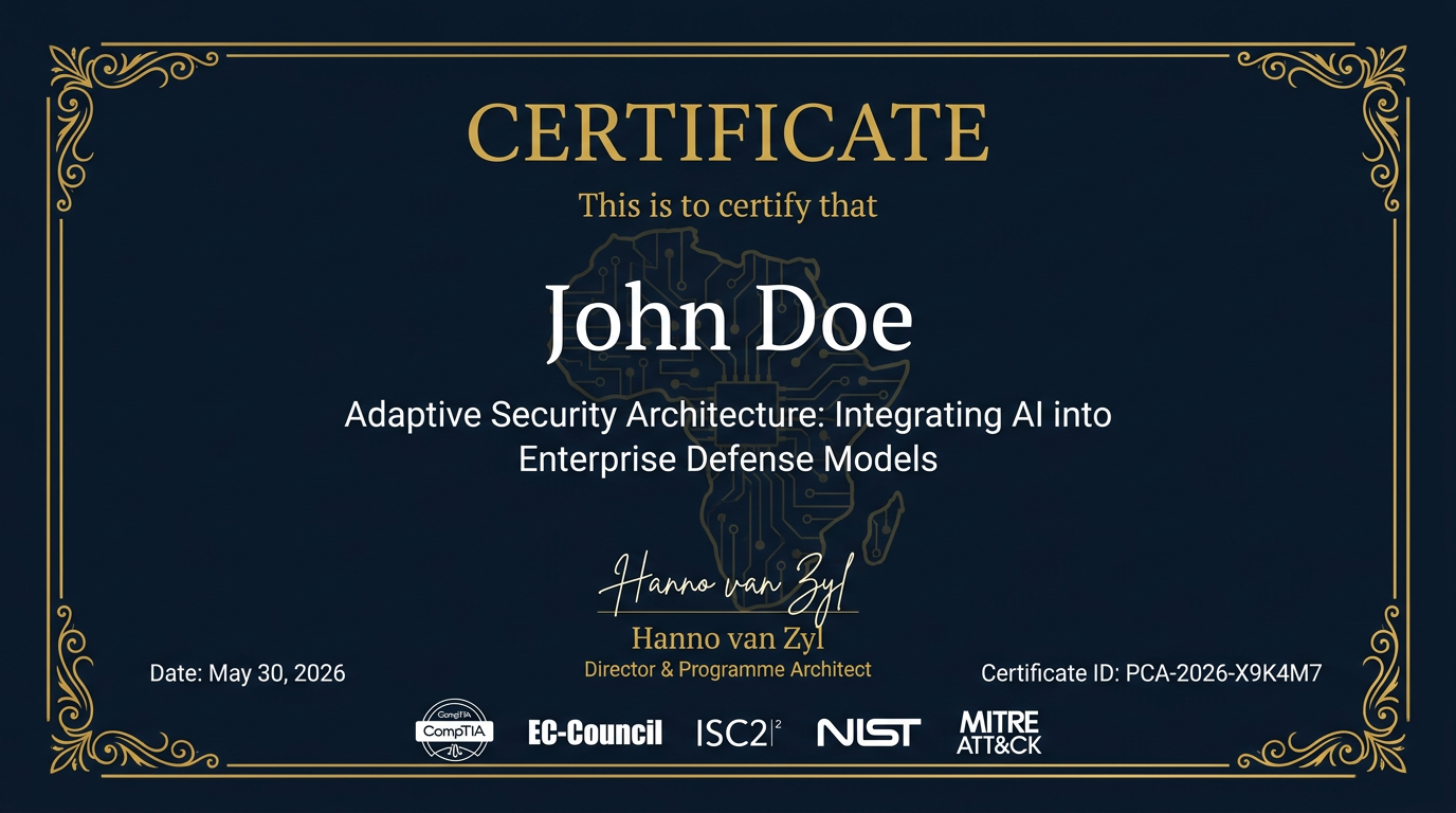 Pamoja Cyber Academy Certificate of Achievement